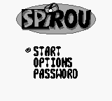 Spirou title screen for GameBoy